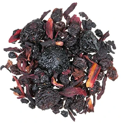 Abbildung von 100g Früchtetee Hibiskus Holunder Kirsche Geschmack loser Früchte Tee Cherry Tea Frucht Pamai Pai®