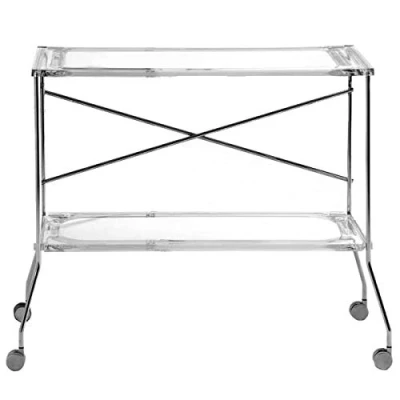 Abbildung von Kartell Flip Servierwagen, Plastik, Crystal, 42 x 72 80 cm