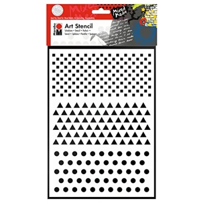 Abbildung von Marabu 028500008, Symbolschablone, Erwachsene &amp; Kinder, Weiß, 297 mm, 210 mm