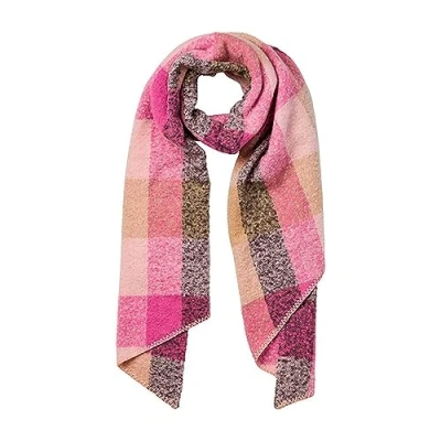 Abbildung von Pieces Pcpyron Checked Scarf Schal, Damen, Größe: One Size, Radiant orchid