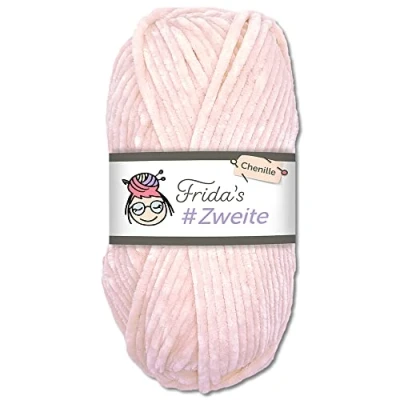 Abbildung von Frida&#039;s #Zweite Wolle 100g Chenille Amigurumi Stricken &amp; Häkeln weich (03 Babyrosa)