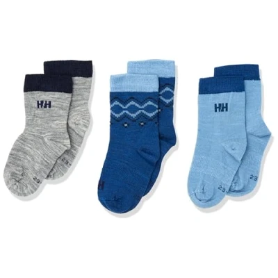 Abbildung von Kinder Unisex Helly Hansen K Wool Sock 3Pk, Grau Melange, 23 25