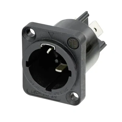 Abbildung von Neutrik powerCON True1 Einbaustecker NAC3MPX TOP 6,35mm Flachsteckzungen