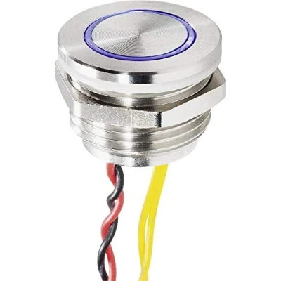 Abbildung von Heidemann Türklingelknopf 70402 Klingeltaster 1fach Nickel 24 V/1 A