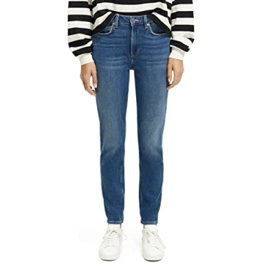 Abbildung von Scotch &amp; Soda Seasonal Essentials HIGH FIVE Jeans Slim Fit, Damen, Größe: 27x32, Backyard blue