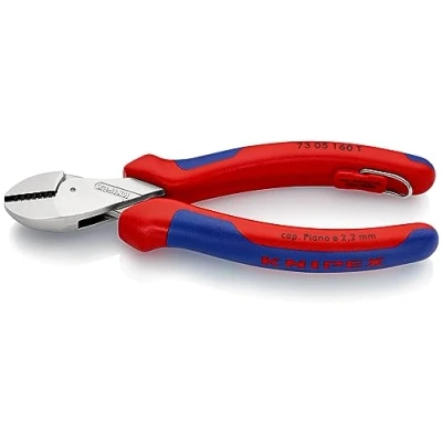 Abbildung von Knipex 73 05 160 T, Seitenschneider, 4,8 mm, Chrom Vanadium Stahl, Kunststoff, Blau, Rot, mm