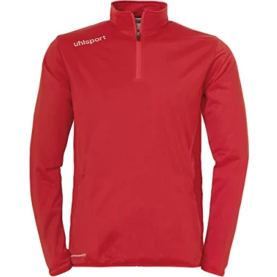 Abbildung von Uhlsport Kinder Essential 1/4 Zip Top Sweatshirt, rot/Weiß, 164
