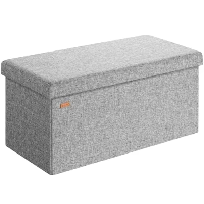 Abbildung von Casaria Sitztruhe (1 St), mit Stauraum 80x40x40cm Faltbar 100 L Gepolstert Deckel Stoff