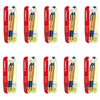 Abbildung von Druck Kugelschreiber STABILO pointball 10x 2er Pack blau, schwarz