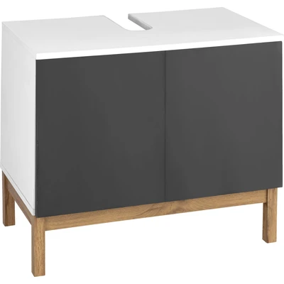 Abbildung von andas Waschbeckenunterschrank &quot;Stian&quot;, mit 2 Türen und Siphonausschnitt, Breite 60 cm, Höhe 55,5 cm