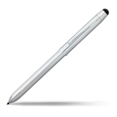 Abbildung von Cross Tech 3+ Multifunktionsschreibgerät (Geschenkbox, Drehbleistift, Kugelschreiber, Radierer/Stylus Kappe) Glanz Chrom