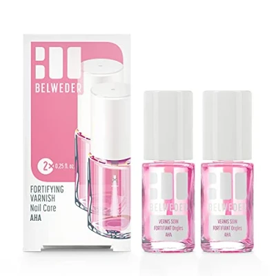 Abbildung von BELWEDER x2 Stärkender AHA Nagelpflegelack 2x7,5 ml Für schwache, gespaltene und spröde Nägel Transparent ​​Kräftigt &amp; glättet Angereichert mit Fruchtsäuren