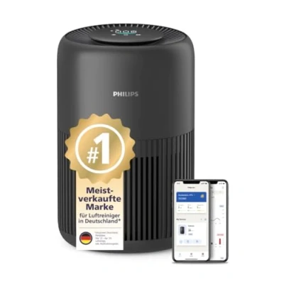 Abbildung von Philips Luftreiniger &quot;AC0951/13 PureProtect Mini 900 Series, Luftreinigungsrate 250 m3/h&quot;, für 65 m² Räume, 3 Schichten HEPA Filtersystem, leise