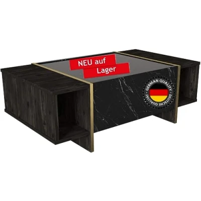 Abbildung von moebel17 Couchtisch Veyron Rebab Braun Dunkelgrau (Marmor, in toller Marmoroptik