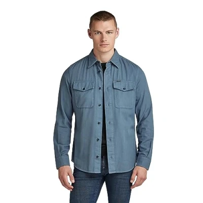 Abbildung von G Star Marine SLIM Shirt LONG Sleeve Hemd, Herren, Größe: Small, Axis gd