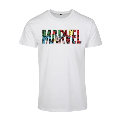 Abbildung von Mister TEE Marvel LOGO Character Tshirt print, Herren, Größe: Medium, White