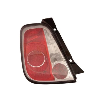 Abbildung von ALKAR 2211348 Rückleuchte links P21W, R10W, PY21W Gehäuse mit schwarzem Innenteil ohne Lampenträger FIAT: 500 Schrägheck, C Cabrio