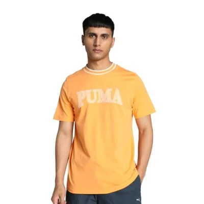 Abbildung von Puma Squad Graphic Tshirt print, Herren, Größe: Medium, Clementine