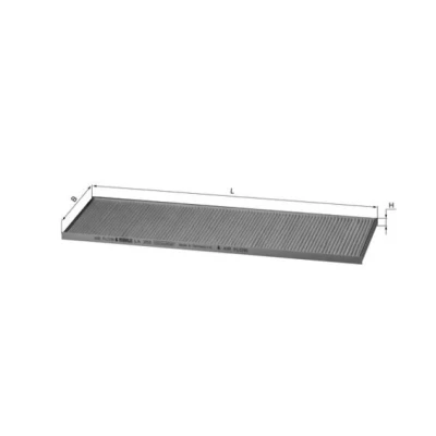 Abbildung von MAHLE ORIGINAL LA 355 Innenraumfilter Partikelfilter 455,0 150 12,0