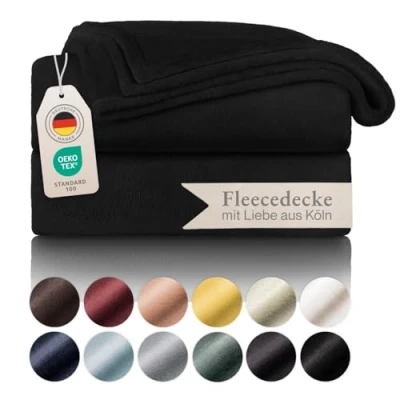 Abbildung von Wohndecke Kuschelige Fleecedecke, Oeko Tex zertifizierte Decke, Blumtal