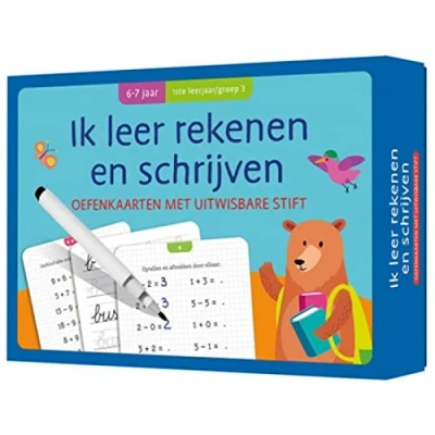 Abbildung von Oefenkaarten met uitwisbare stift Ik leer rekenen en schrijven (6 7 j.) 1ste leerjaar