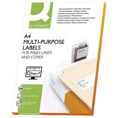 Abbildung von Connect Etiketten Inkjet/Laser/Kopier 210,0x297mm VE=100 Stück weiß