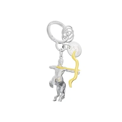 Abbildung von O meta[l]morphose METALMORPHOSE Schlüsselanhänger Charms Sternzeichen Schütze Geschenk für Herren, Damen und Kinder, silber, one size
