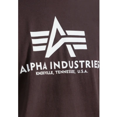 Abbildung von Alpha Industries Tshirt print, Herren, Größe: Small, Hunter brown