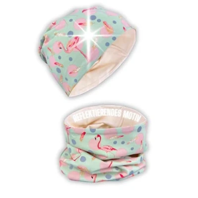 Abbildung von HECKBO Beanie 360 Reflektor Kinder Mütze &amp; Loop Schal Set