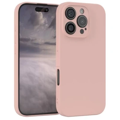 Abbildung von EAZY Case Silikonhülle für iPhone 16 Pro Hülle Silikon weich stoßfeste Handyhülle Schutzhülle mit Kameraschutz Dünn Premium Schutz Cover TPU Phone Bumper in Rosa