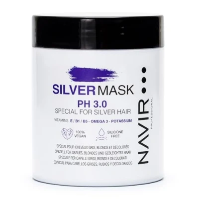 Abbildung von NAVIR Professionell Maske SILVER Toner für graue, blonde und blondierte Haare 250ml