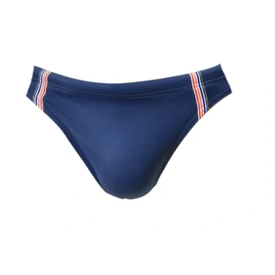 Abbildung von HOM Herren Micro Nautical Cup Badehose Swim Briefs, Marineblau, gestreift, 50