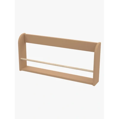 Abbildung von FLEXA DOTS Kinder Bücherregal aus Holz Wandregal Kinderzimmer Bücher Organizer mit Ablage Eschenholz &amp; MDF Kinderregal für Buchaufbewahrung Spielzimmer Farbe: Latte