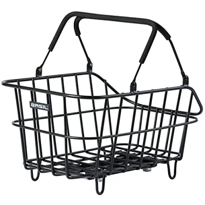 Abbildung von Basil Cento MIK Fahrradkorb Hinten, 22L, Schwarz, Wetterfest, inkl. abschließbarem System, Außergewöhnliches Design