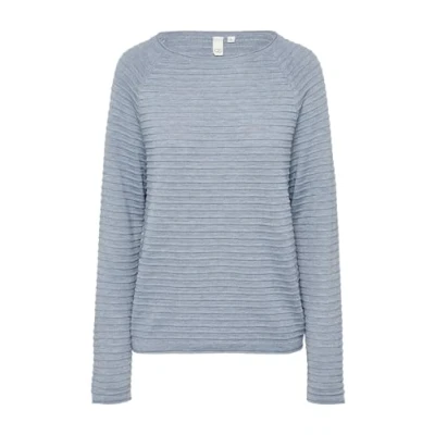 Abbildung von QS Strickpullover, Damen, Größe: Medium, Blassblau