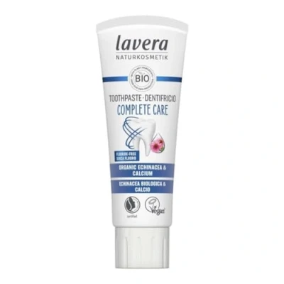 Abbildung von lavera Zahnpasta Komplettpflege Ohne Flouride &amp; Farbstoffe mit Bio Echinacea Calcium Flouridefreie Zahnschonend für die Zähne Zahnpflege Vegan (1 x 75 ml)