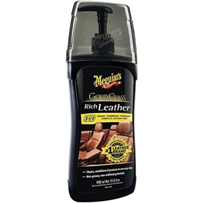 Abbildung von Meguiar&#039;s G17914EU Gold Class Rich Leather Cleaner/Conditioner Lederreinigung und pflege, 400ml