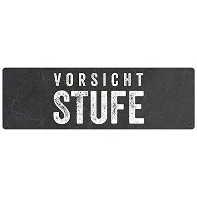 Abbildung von Schilderkönig Hinweisschild Türschild Vorsicht Stufe wetterfest Warnschild