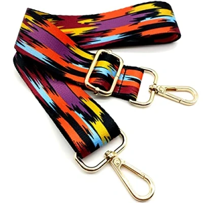 Abbildung von Verstellbarer Schultergurt für Taschen Schwarz, Taschengurte zum Wechseln, Taschengurt Breit mit Karabiner Gold, 80 130 cm Tragegurt Tasche Damen Umhängegurte, Moderne Handtasche, 3.8cm, 54