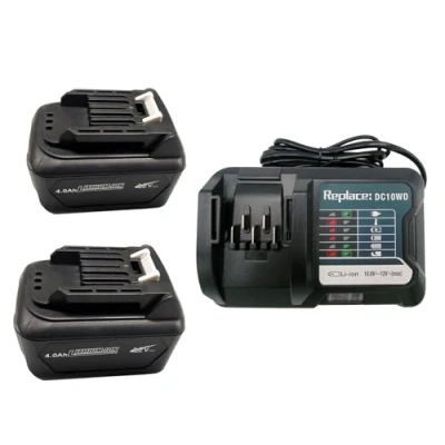 Abbildung von 12V 4000mah Ersetzen 2pcs akku BL1041B mit DC10WD Ladegerät für makita BL1021B BL1016 TL064D TL064DZ TW161D TW161DZ TM30D TM30DZ DF333D DF0333D