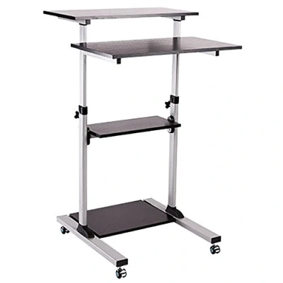 Abbildung von Computerschreibtisch Steh Bürotisch Mobiler ergonomischer Stand up Schreibtisch Stehtisch Arbeitstisch Computer Workstation höhenverstellbar