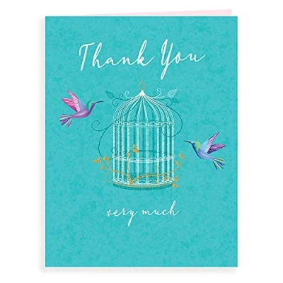 Abbildung von Piccadilly Greetings Luxuriöse schöne moderne Dankeskarte 20,3 x 15,2 cm Koko Designs