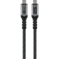 Abbildung von USB C™ Kabel mit Textilmantel, USB4™, 240 W, 40 Gbit/s, Power Delivery, 1,5 m