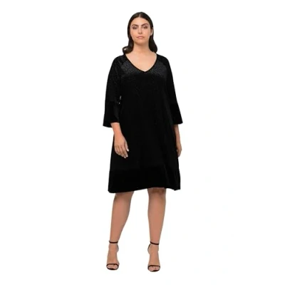 Abbildung von Ulla Popken Leomuster Freizeitkleid, Damen, Größe: 42/44, Schwarz