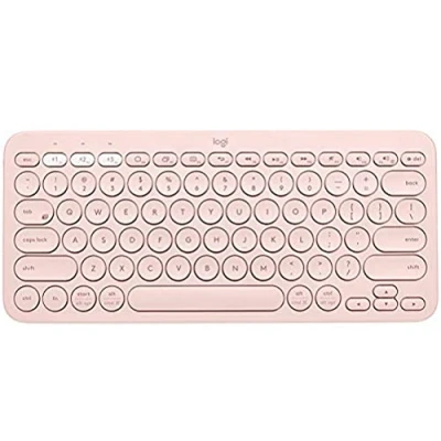 Abbildung von Logitech K380 Kabellose Bluetooth Tastatur, Multi Device &amp; Easy Switch Feature, Windows und Apple Shortcuts, PC/Mac/Tablet/Handy/Apple iOS+TV, Italienisches QWERTY Layout Rose