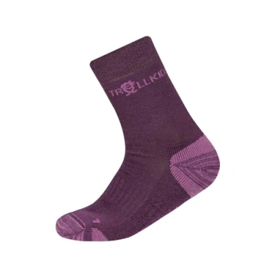 Abbildung von Trollkids Kinder Wandersocken Preikestolen, Pflaume/Violett, Größe 27 30; 5 6 years