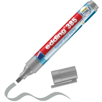 Abbildung von 10 x edding Flipchartmarker effect 4 385026 silbergrau