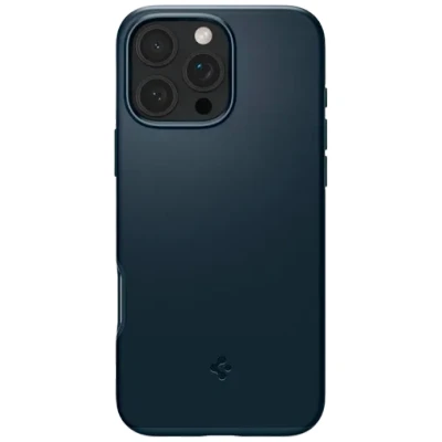 Abbildung von Spigen Thin Fit MagFit Hülle für iPhone 16 Pro Max, Kompatibel mit MagSafe Zubehör Metal Slate