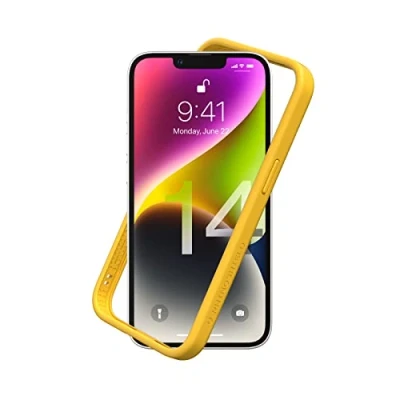 Abbildung von RhinoShield Bumper Case kompatibel mit [iPhone 14] CrashGuard NX Stoßdämpfende Schutzhülle im schlanken Design 3.5 Meter Fallschutz Gelb