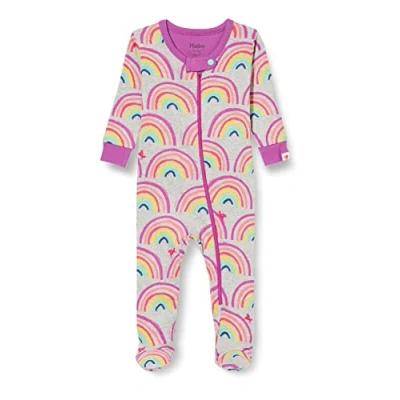 Abbildung von Hatley Baby Mädchen Økologisk bomuldsfooted nattøj und Kleinkind Schlafanz ge, Rainbow Dreams, 0 3 Monate EU